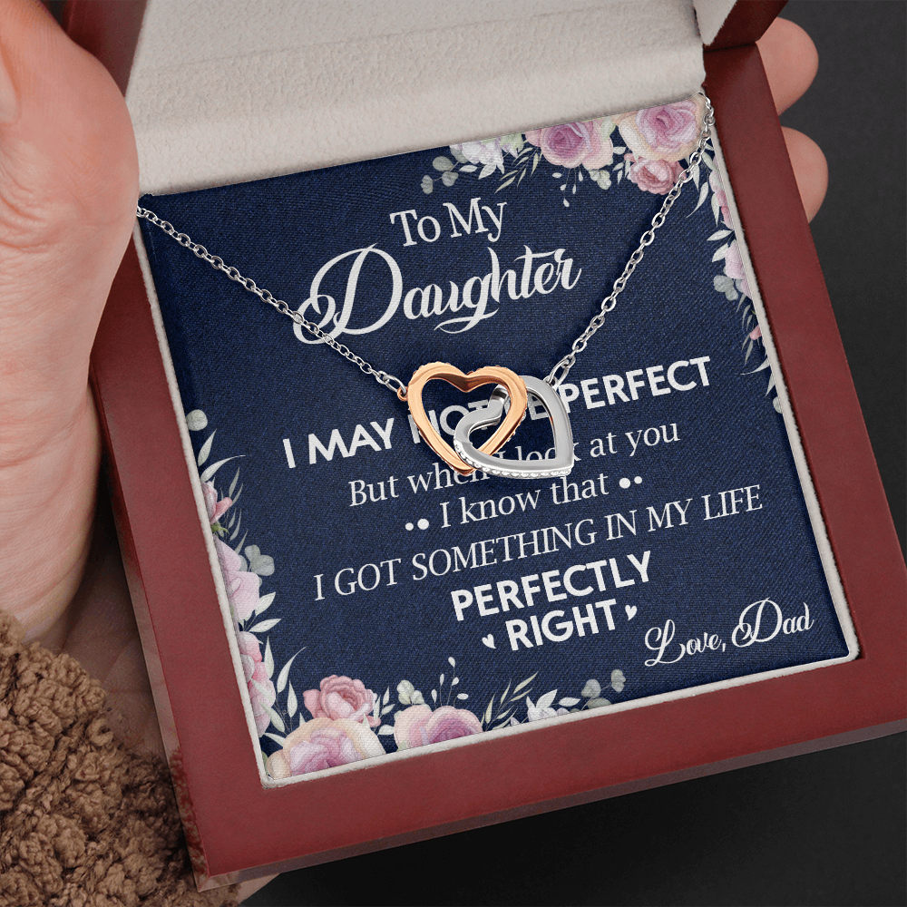 150D Necklace To My Daughter, Daughter Necklace Birthday Gift from Dad, I Love You