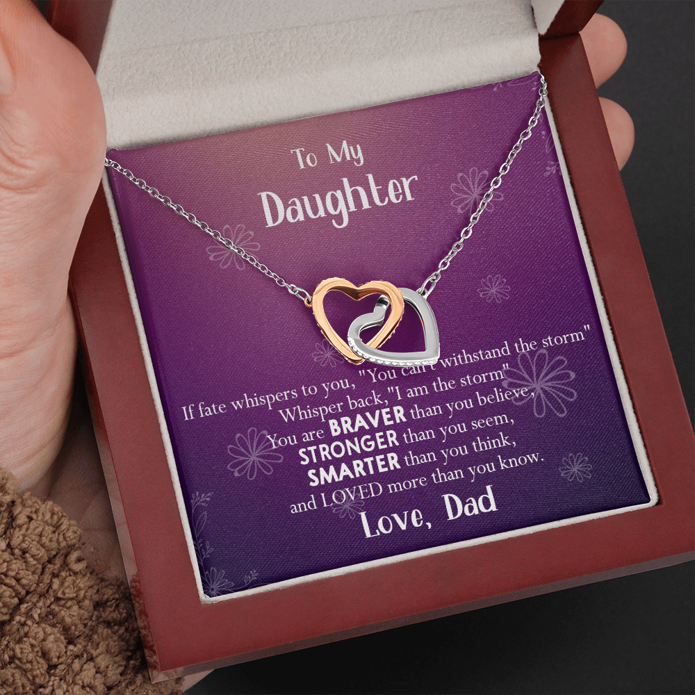 155D Necklace To My Daughter, Gift for Her, Women Necklace, Birthday Gift from Dad