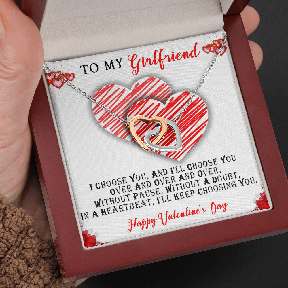 219D To my Girlfriend Knot Necklace, Cute Love Gift, Valentine Gift from Boyfriend
