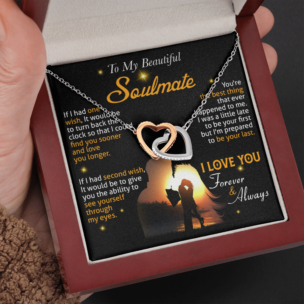 N0D To My Soulmate Necklace, Gift For Wife Girlfriend From Husband, Valentines Day