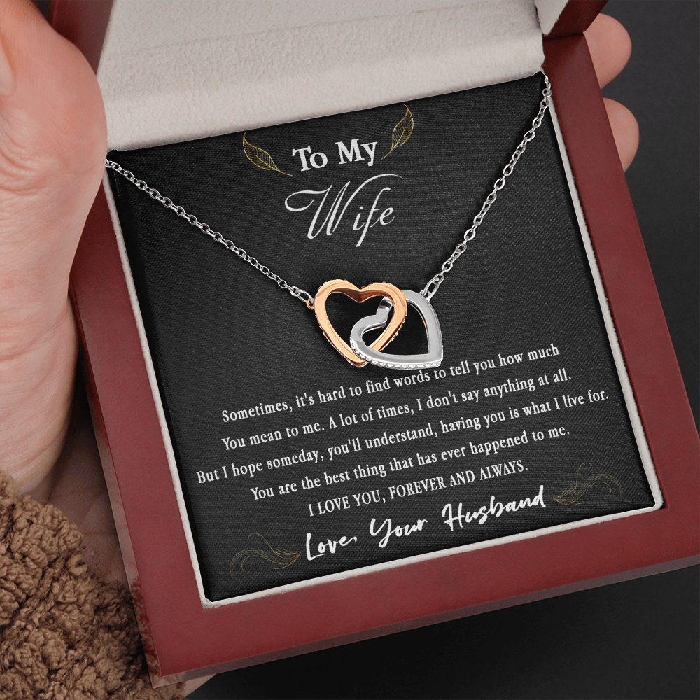 66D Love Gift To My Wife, Women Necklace for Her from Husband I LOVE YOU Forever