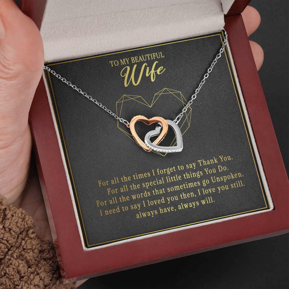 74D Necklace To Beautiful Wife, Cute Gift for Her From Husband, I LOVE YOU Forever