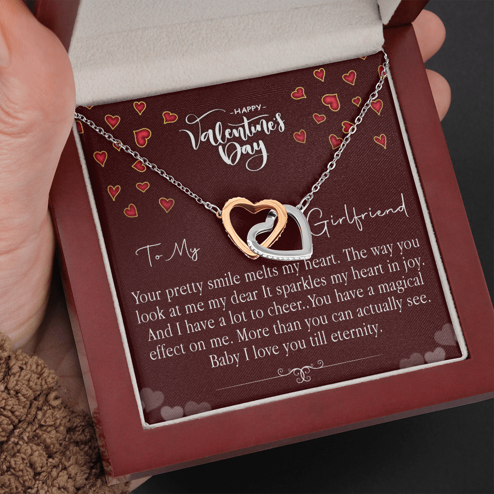 213D Love Necklace To my Girlfriend, Girlfriend Valentine Gift from Boyfriend