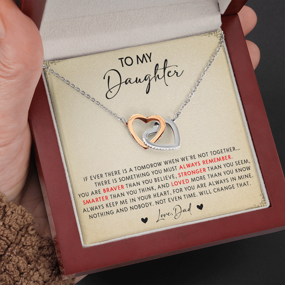 N349D To My Daughter Necklace, Daughter Father Necklace, Gift For Daughter From Dad