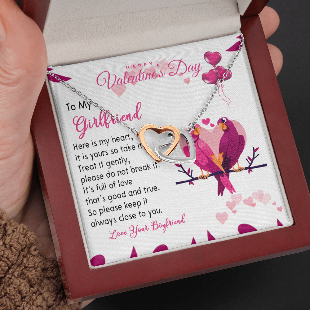194D Necklace To my Wife, Happy Valentine's Day Gift, Couple Love Bird Women Necklace