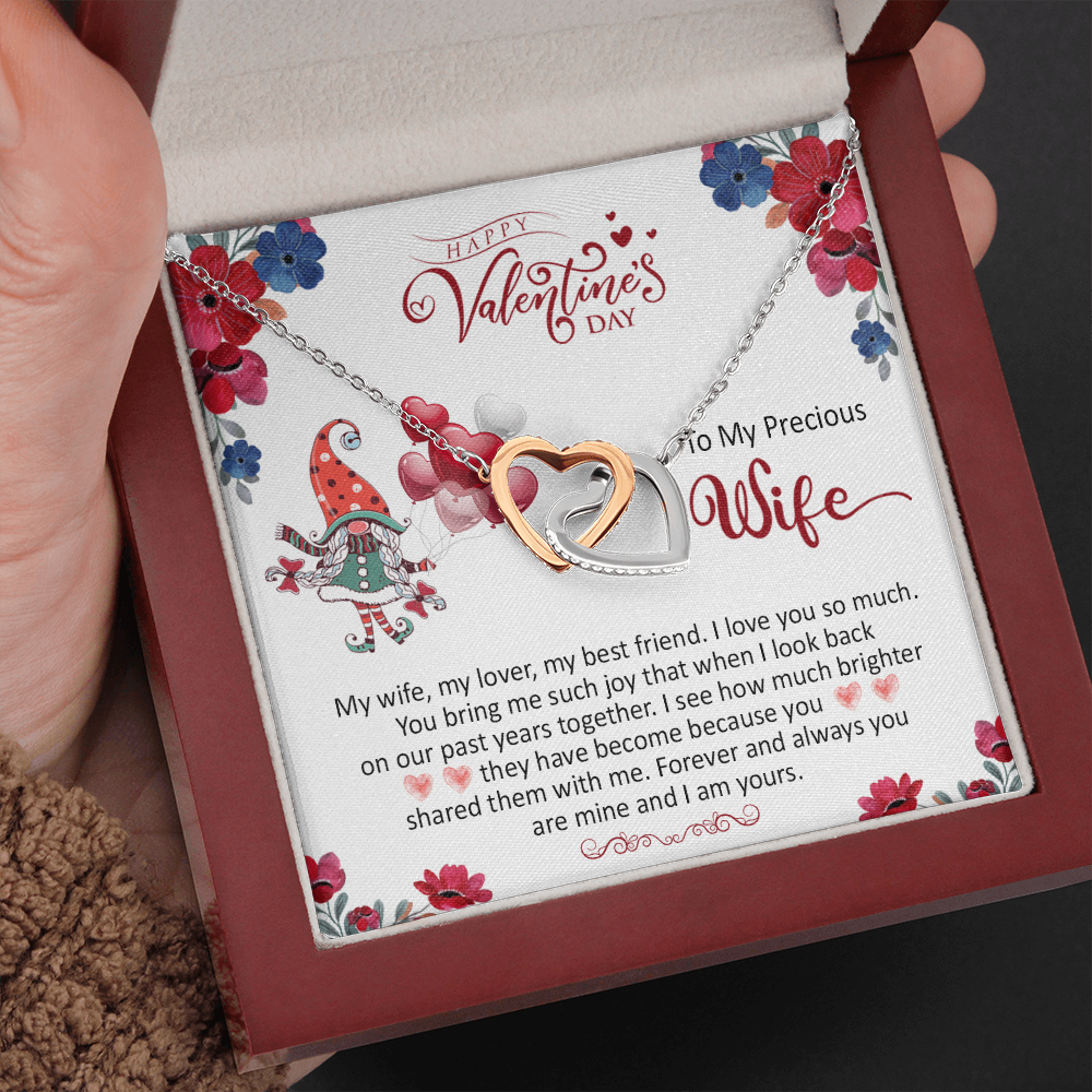 200D To my Precious Wife, Wife Necklace Valentine Gift, my Wife Necklace, I Love You