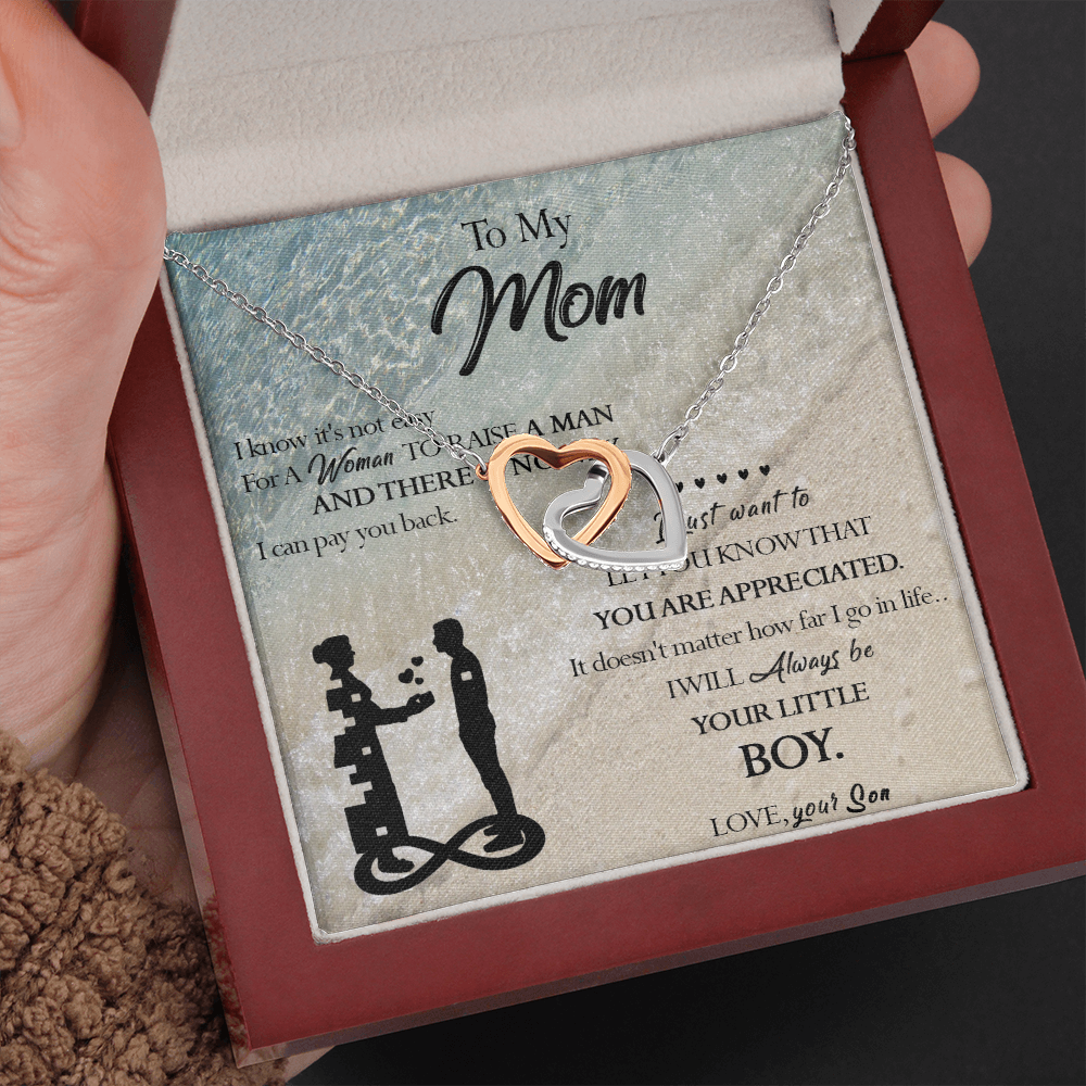 129D Necklace To My Mom, Gift for Mom from Son, Birthday Gift, Mother Necklace Gift