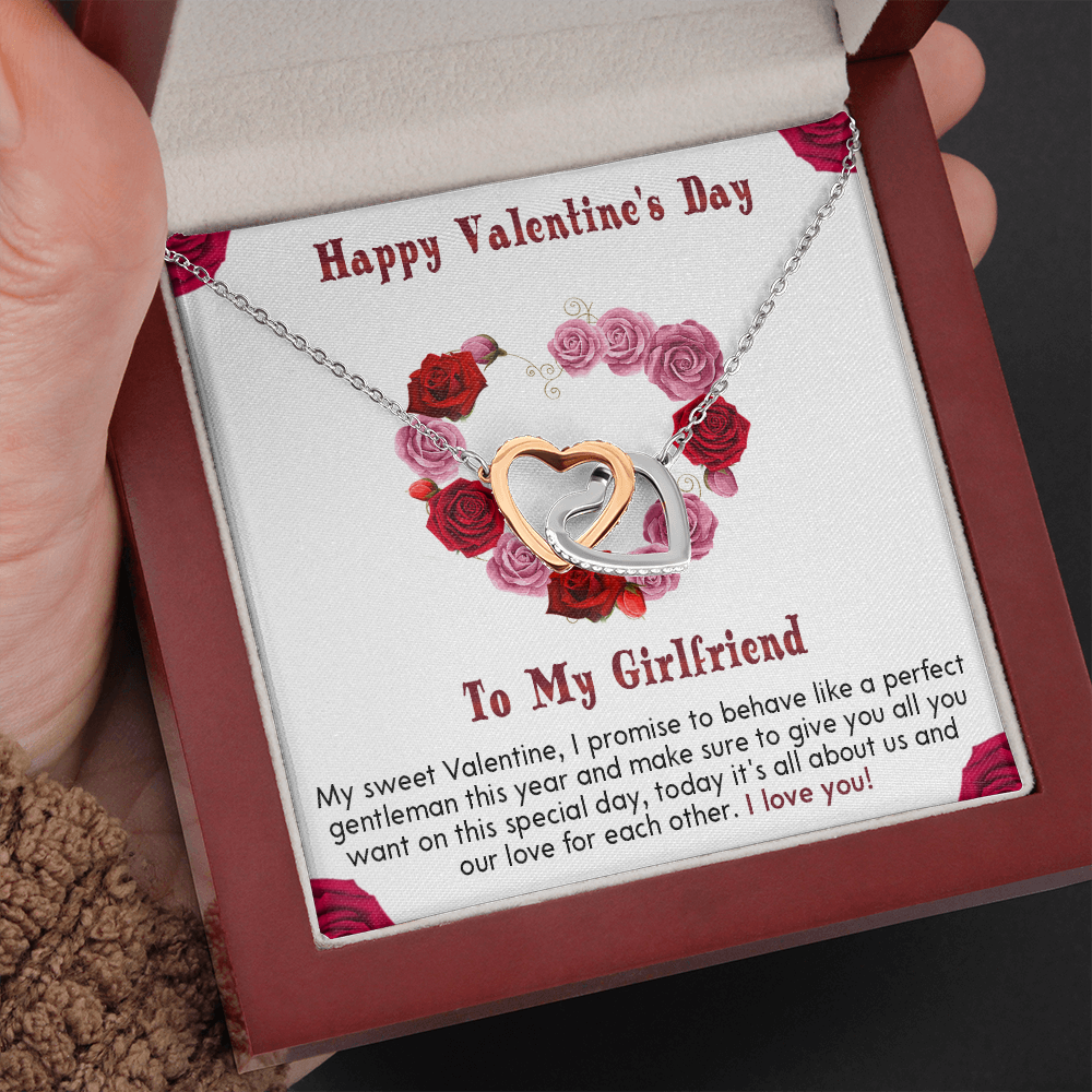 210D Necklace To my Girlfriend, I LOVE YOU Necklace, Happy Valentine's Day Gift