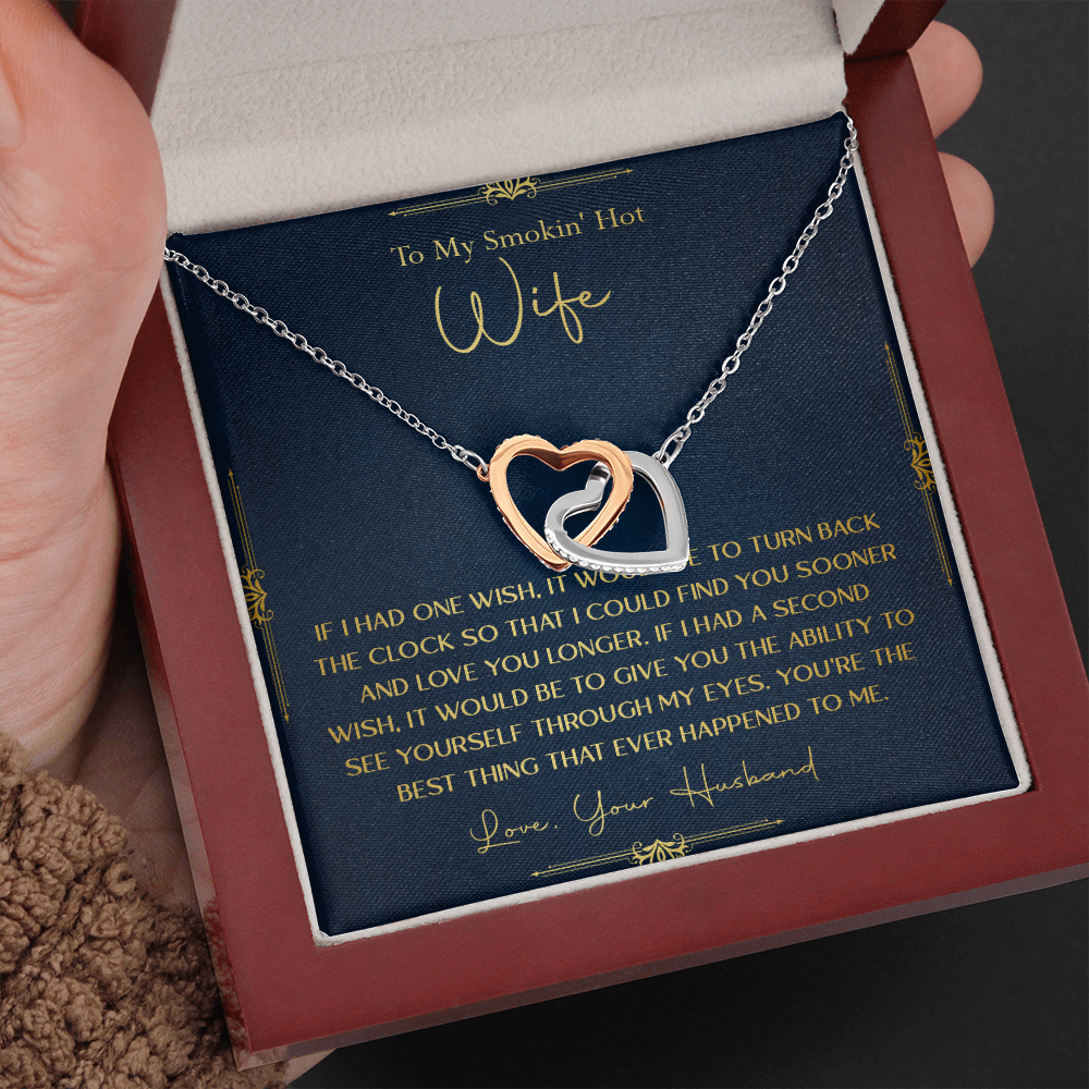 170D Necklace Gift To My Smokin Hot Wife, Gift for Her From Husband, Valentine Gift