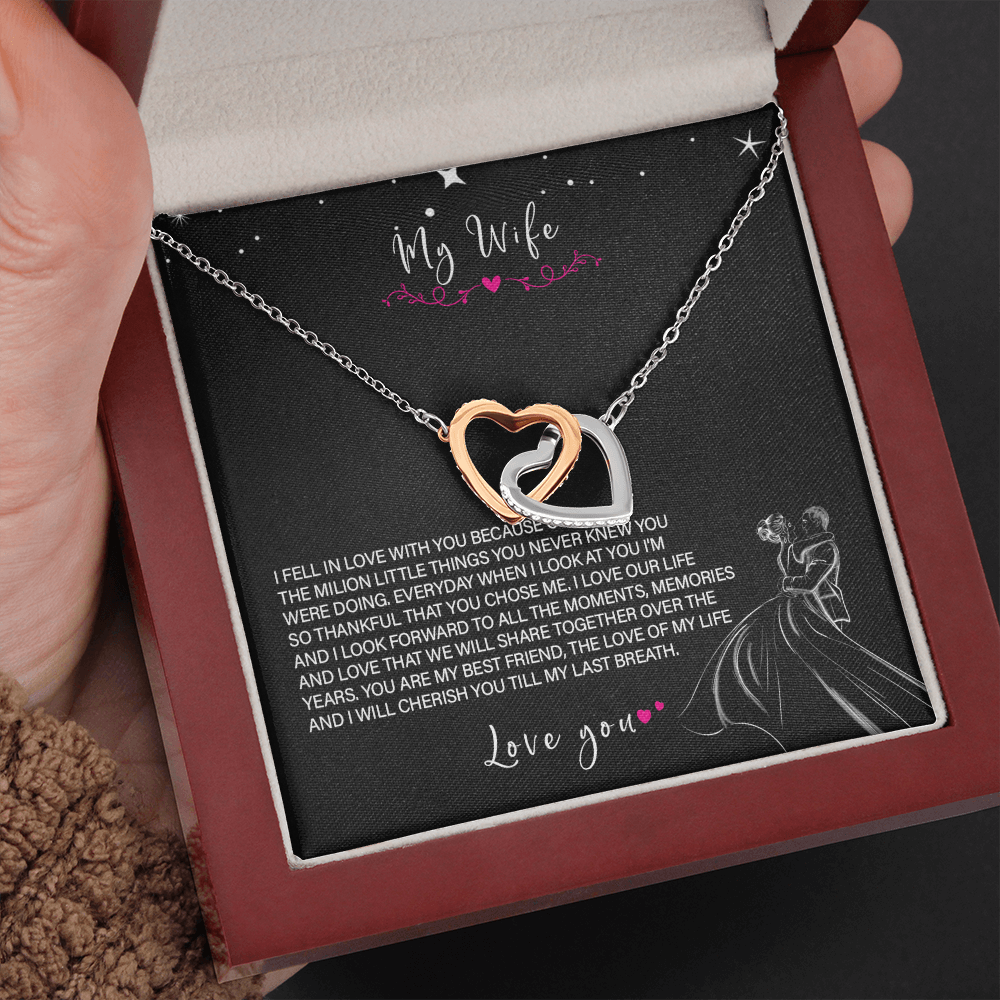 62D Love Necklace To My Wife, Gift for Her, Beautiful Wife Necklace From Husband