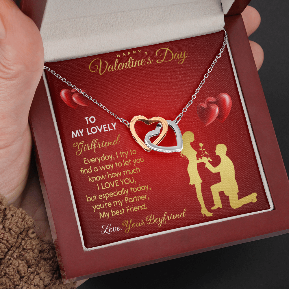 203D Necklace To my Lovely Girlfriend, You Are My Life, Happy Valentine's Day Gift