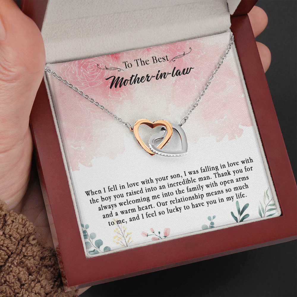 145D Necklace To The Best Mother In Law, Perfect Gift for Mom, Love You Mom Necklace