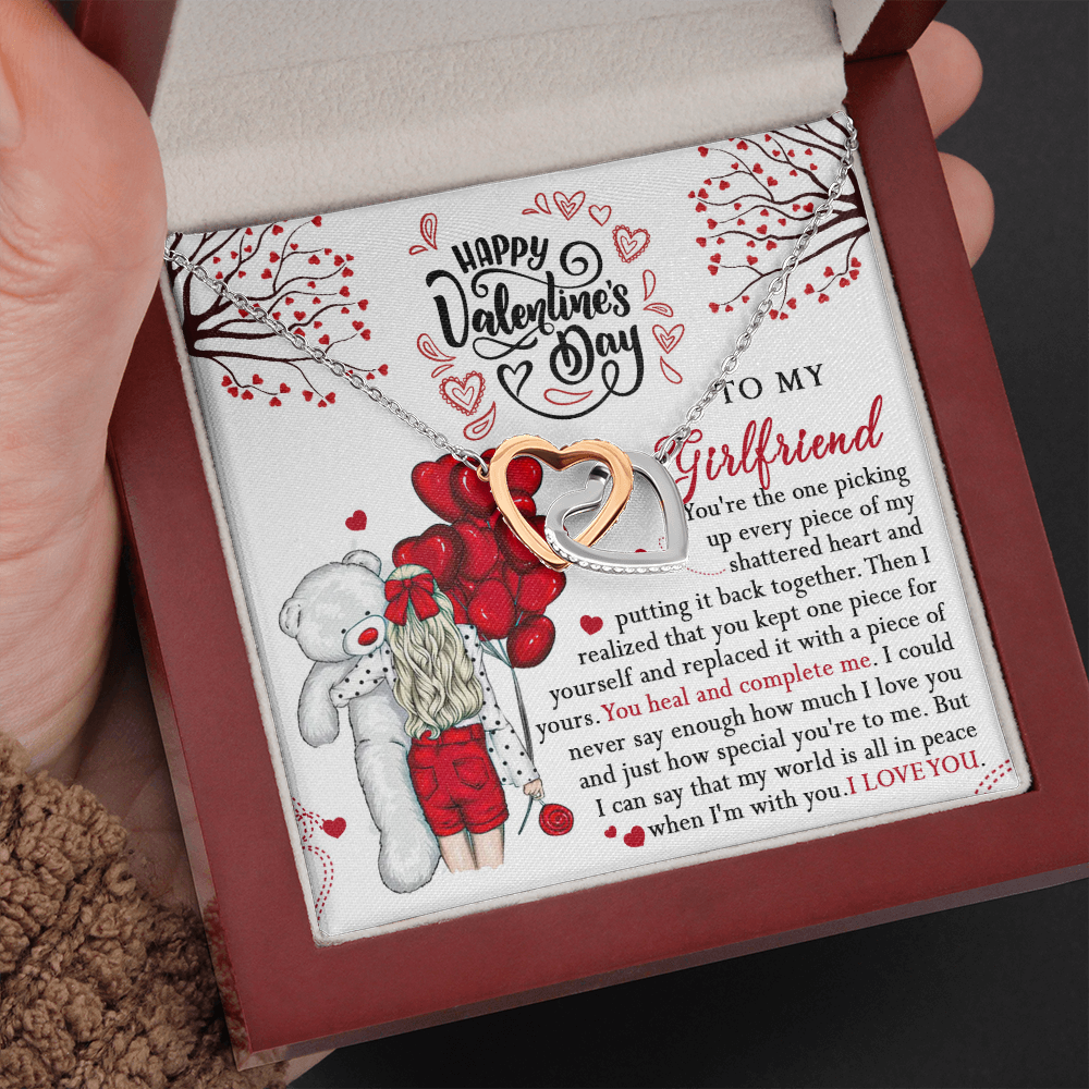 218D Valentine Gift To my Girlfriend Knot Necklace from Boyfriend, Cute Love Gift
