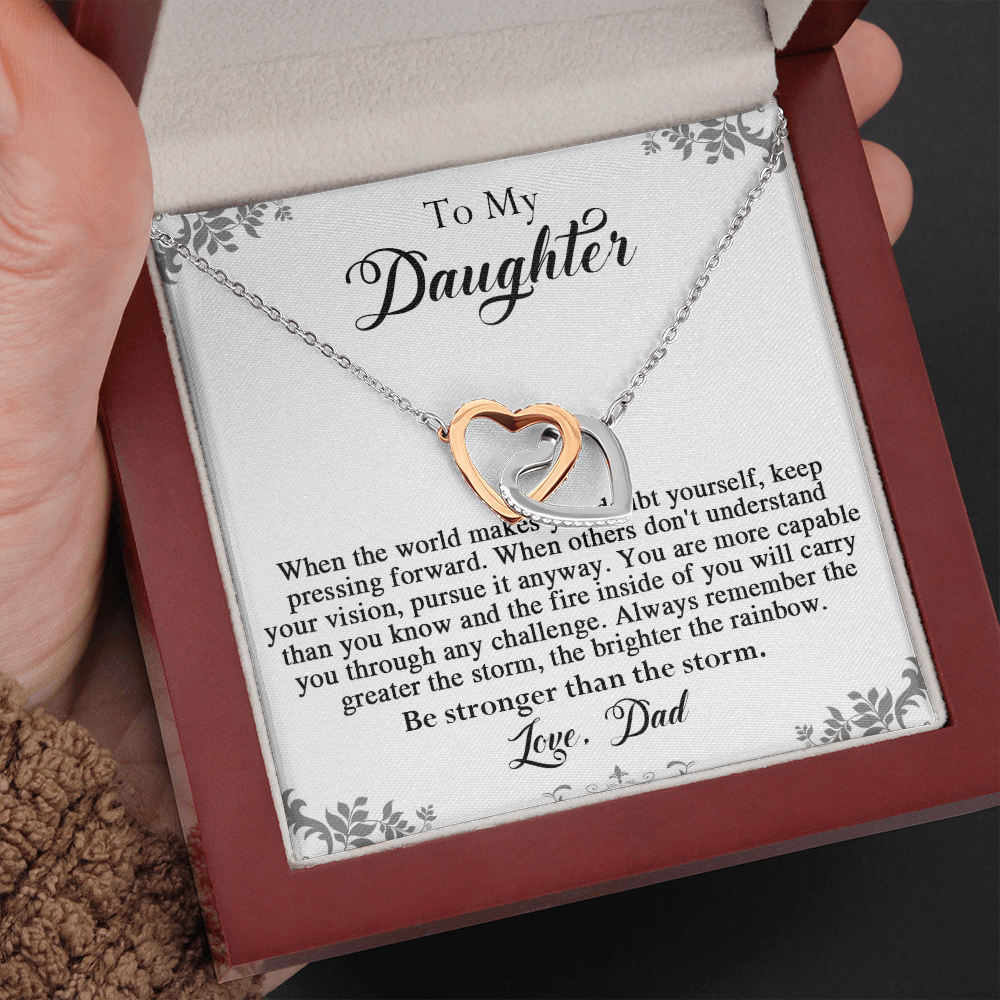 141D To My Daughter Necklace, Perfect Gift for Daughter From Dad, I Love You Daughter