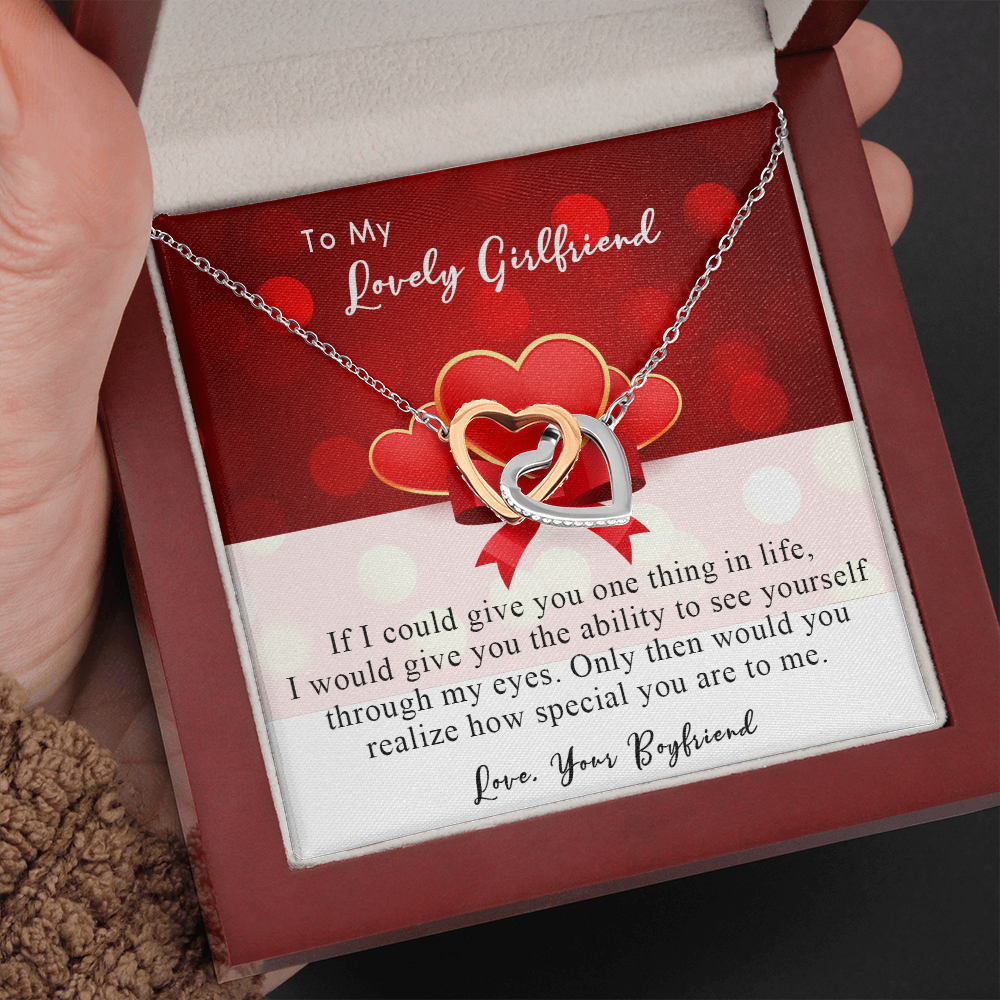 254D Necklace To My Lovely Girlfriend, Gift for Her From Boyfriend, Couple Love Gift