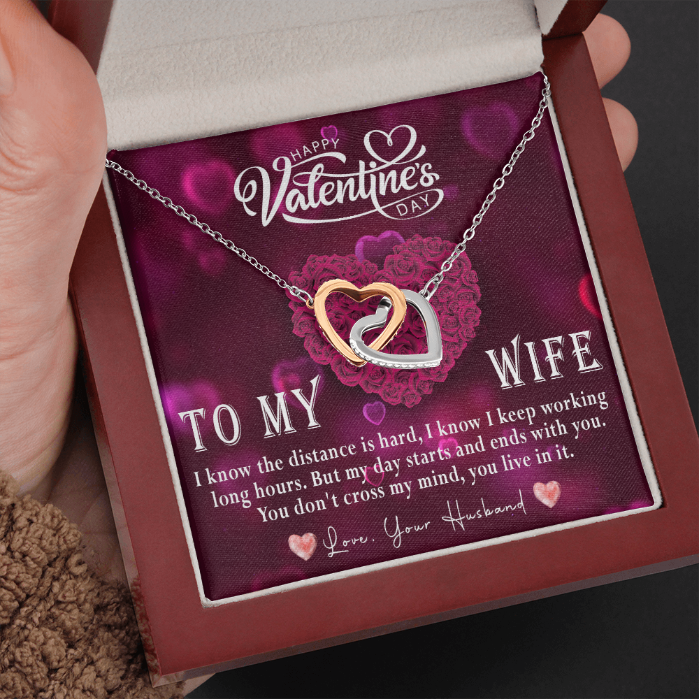 214D Love Necklace To my Wife, Necklace Love for Wife, from Husband, Valentine Gift