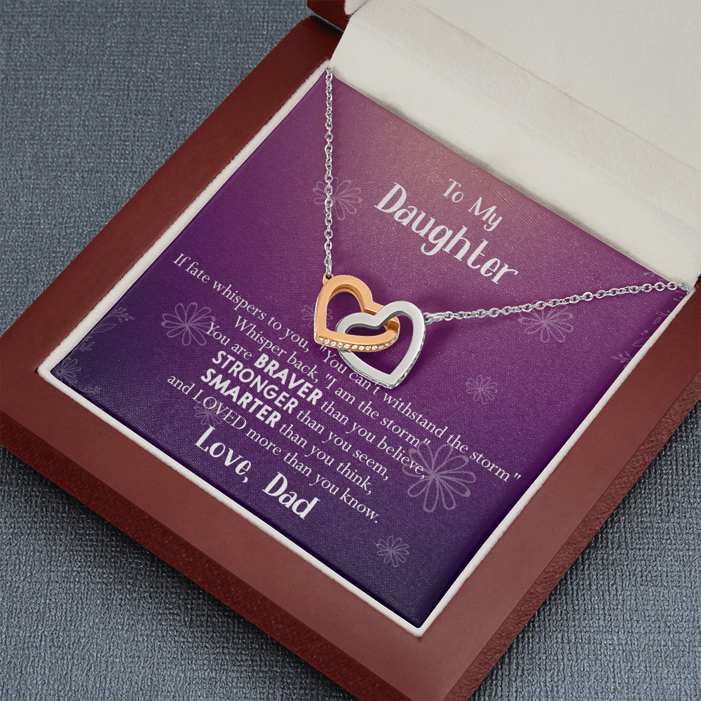155D Necklace To My Daughter, Gift for Her, Women Necklace, Birthday Gift from Dad