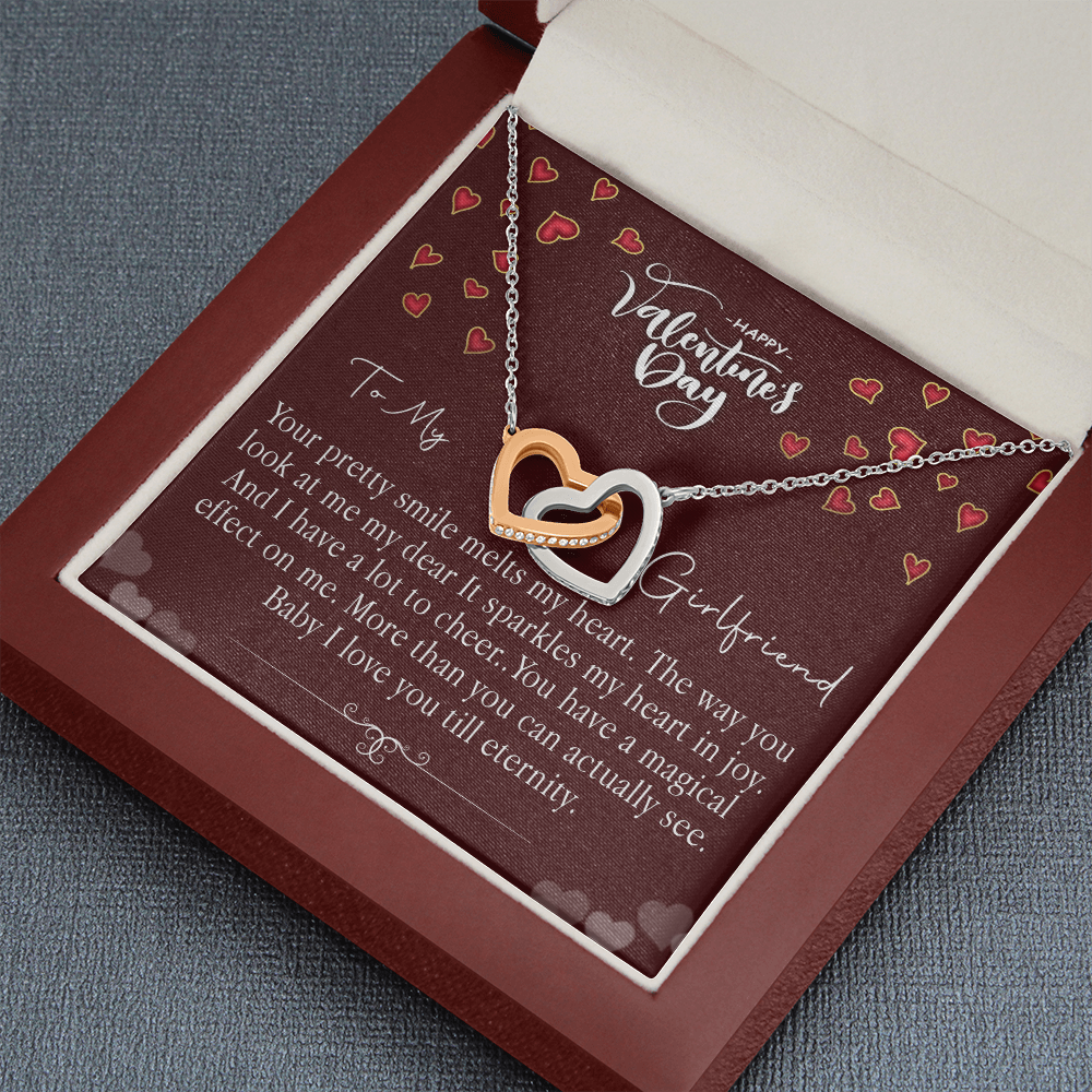 213D Love Necklace To my Girlfriend, Girlfriend Valentine Gift from Boyfriend