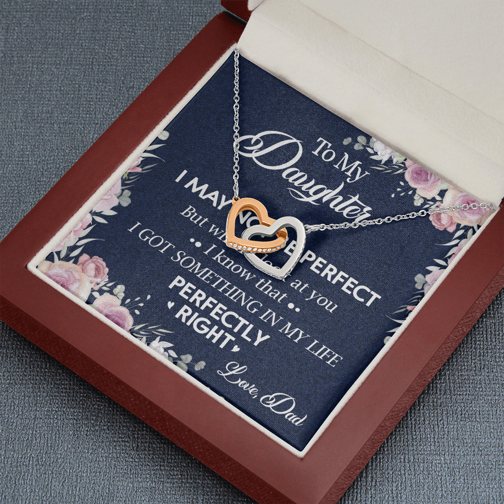 150D Necklace To My Daughter, Daughter Necklace Birthday Gift from Dad, I Love You