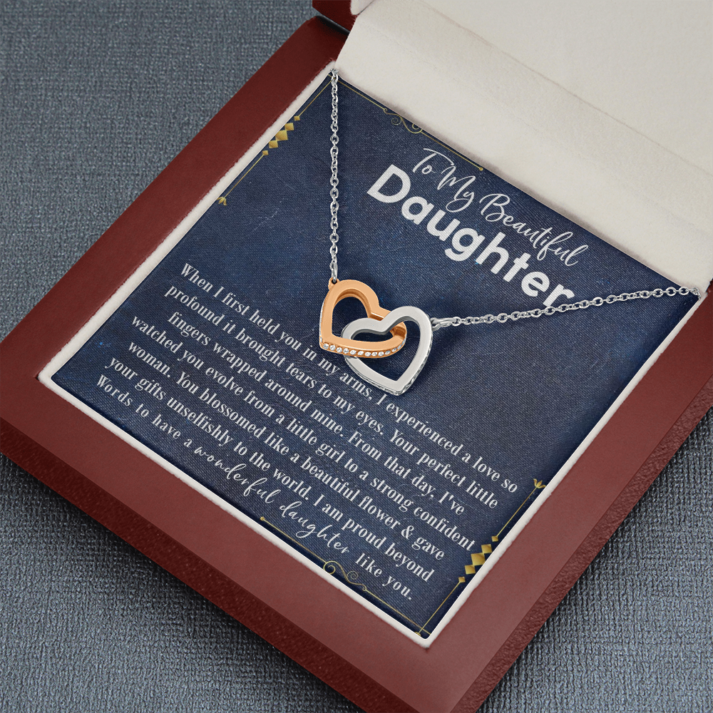 9D To My Beautiful Daughter Love Gift Luxury Alluring Beauty Necklace For Daughter