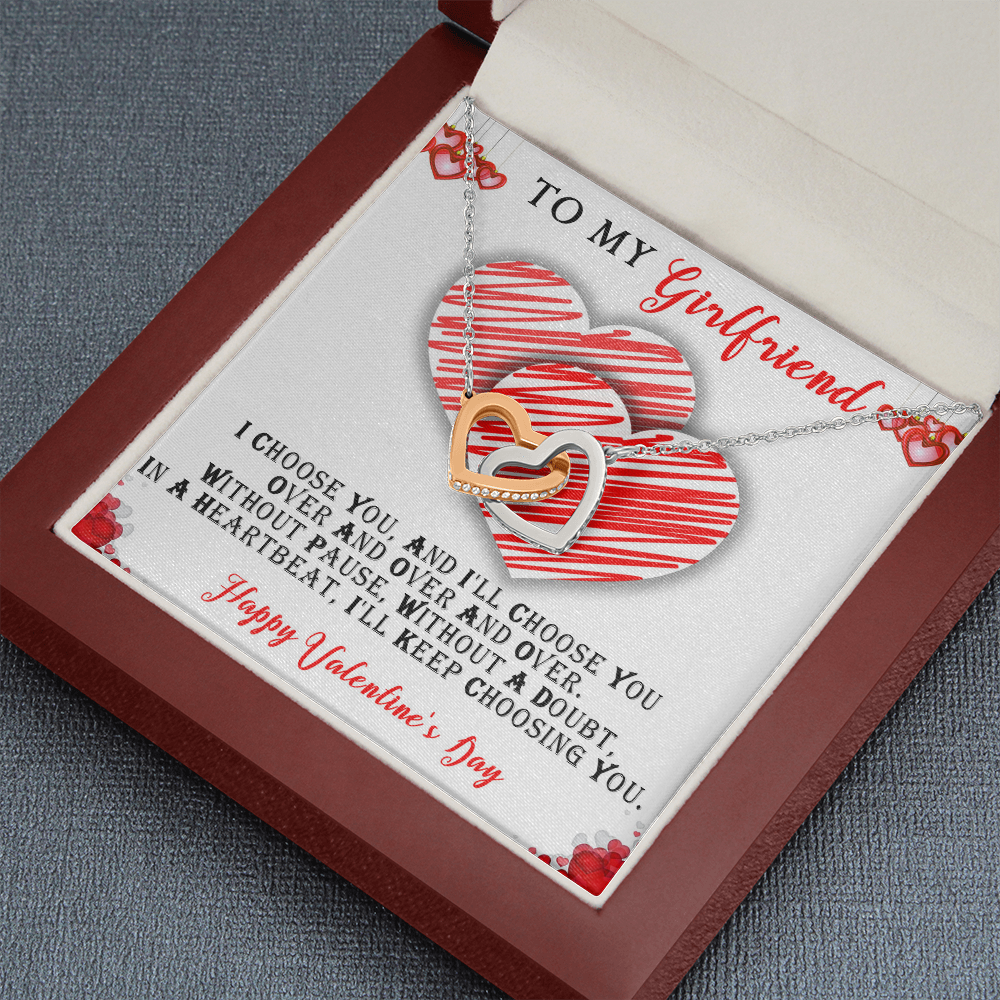 219D To my Girlfriend Knot Necklace, Cute Love Gift, Valentine Gift from Boyfriend