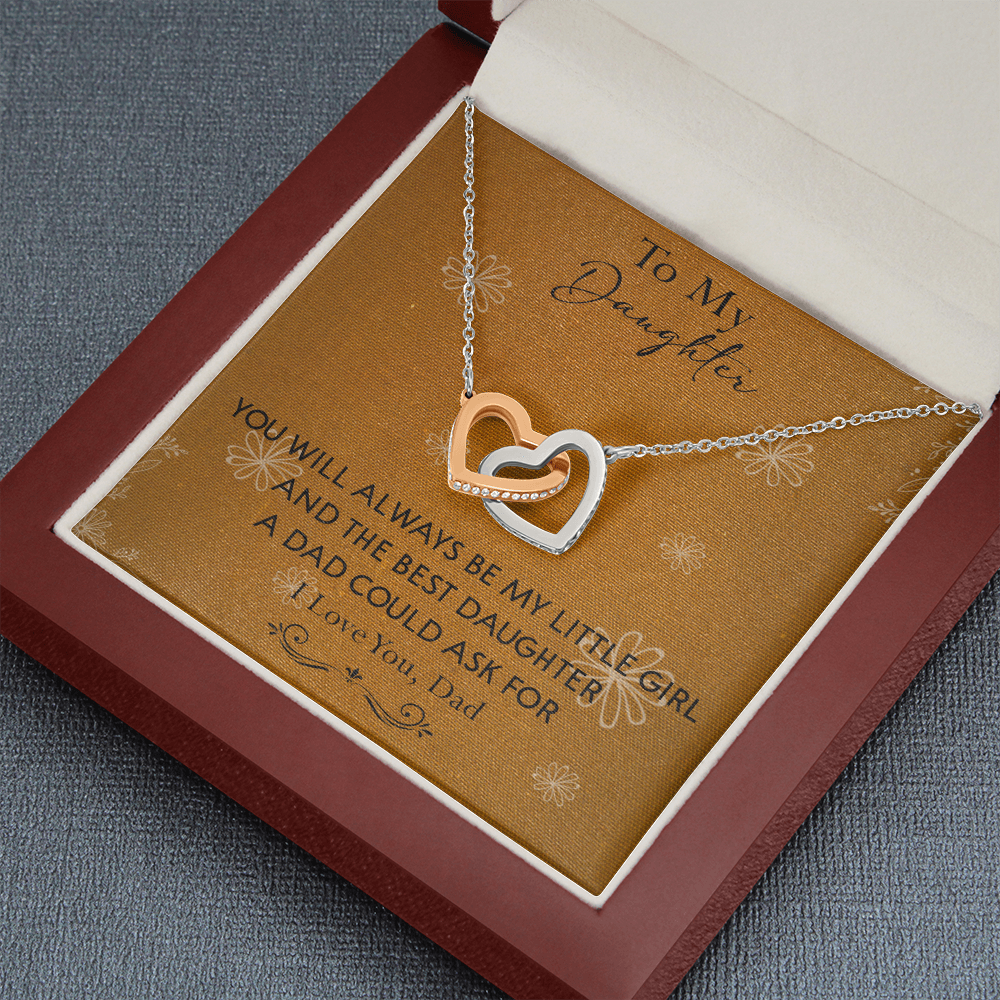 140D To My Daughter Necklace, Perfect Gift for Daughter From Dad, I Love You Always