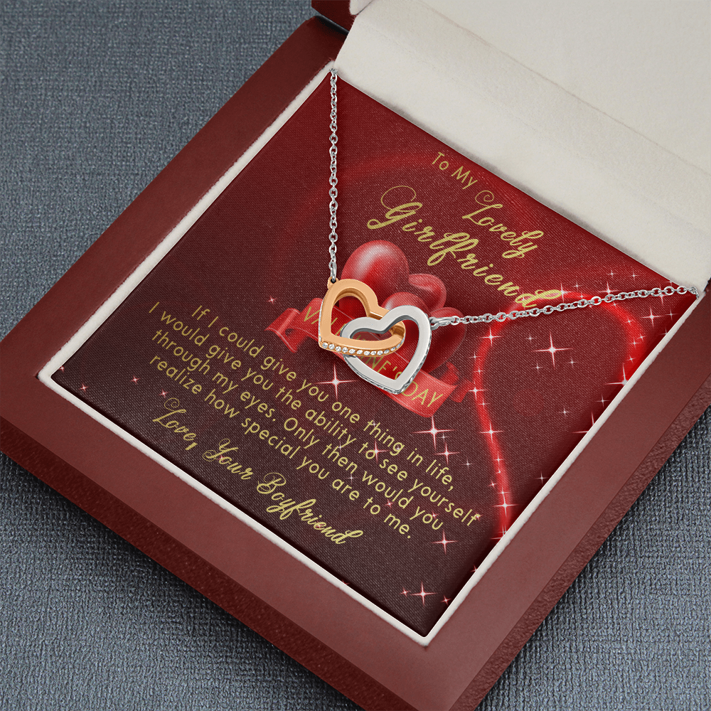 191D Necklace To my lovely Girlfriend, Women Girl Necklace, Valentine's Day Gift