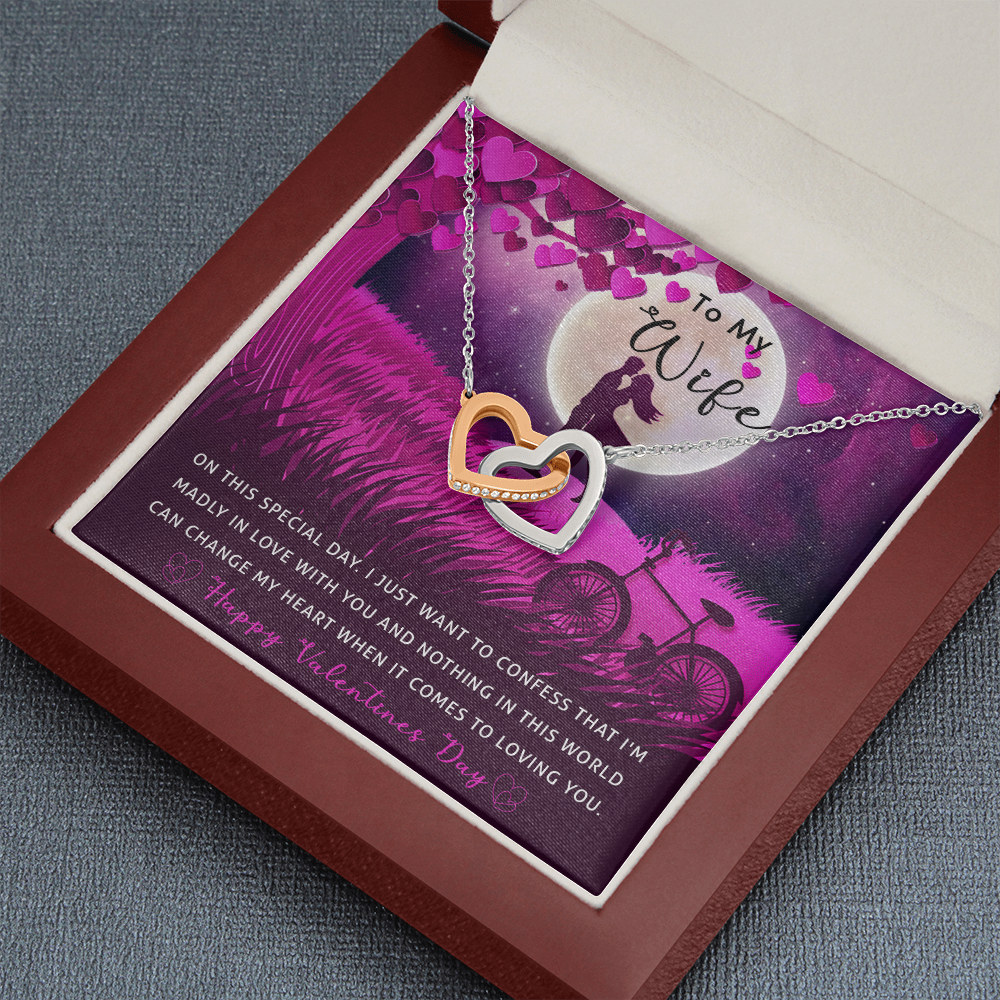 182D Necklace To my Wife, Valentine Gift for your Beautiful Wife, Valentine Necklace