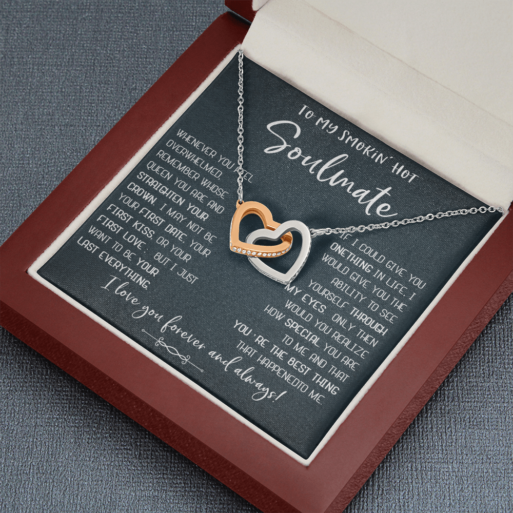N372D To My Soulmate Necklace, Valentines Gift For Her Birthday Gift For Soulmate Wife