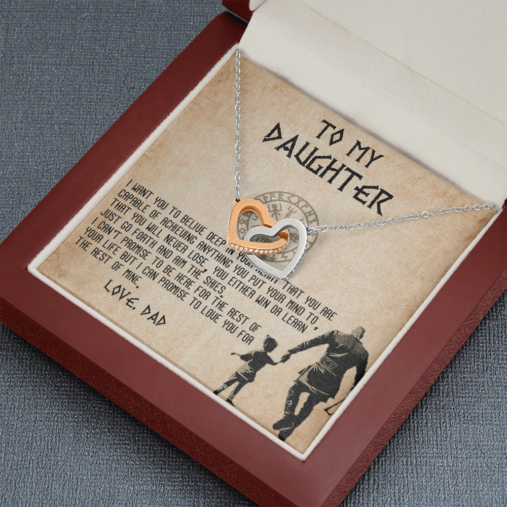 13D To my Daughter Necklace, Viking Dad Gift for Daughter, Daughter Birthday Gifts