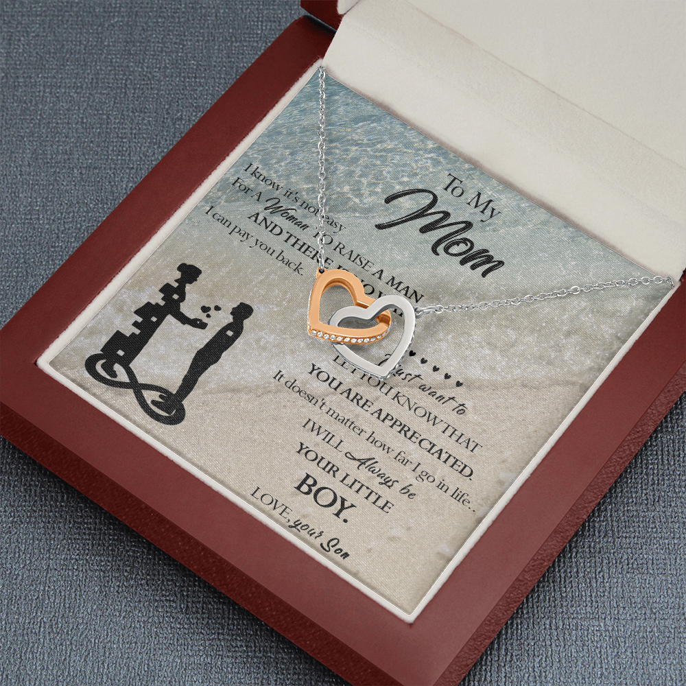 129D Necklace To My Mom, Gift for Mom from Son, Birthday Gift, Mother Necklace Gift