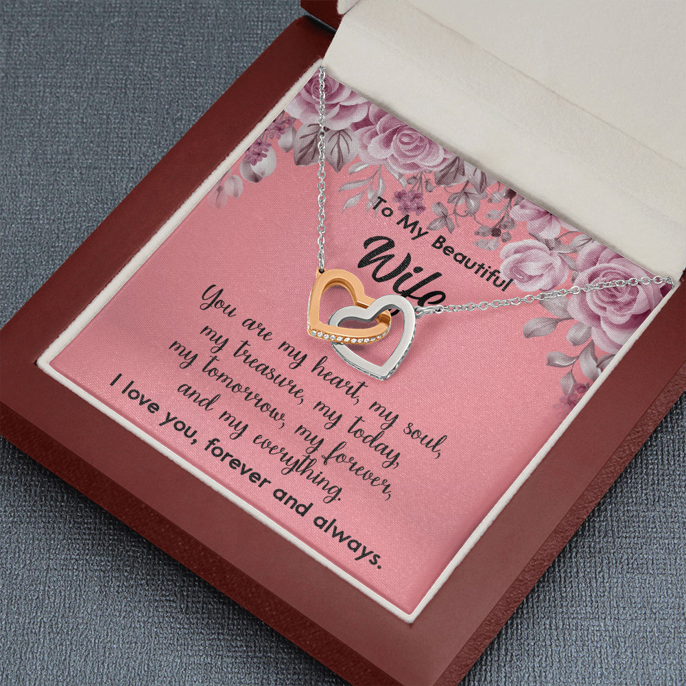 160D To My Beautiful Wife Necklace, Gift for Her, Valentine's Day Necklace Gift