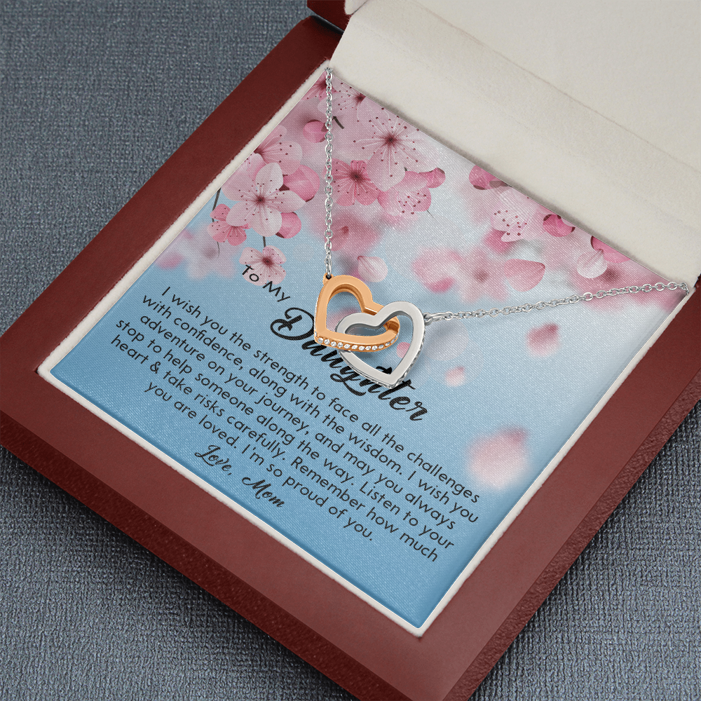 132D Necklace To My Daughter, Gift for Daughter from Mom, Daughter Birthday Gift