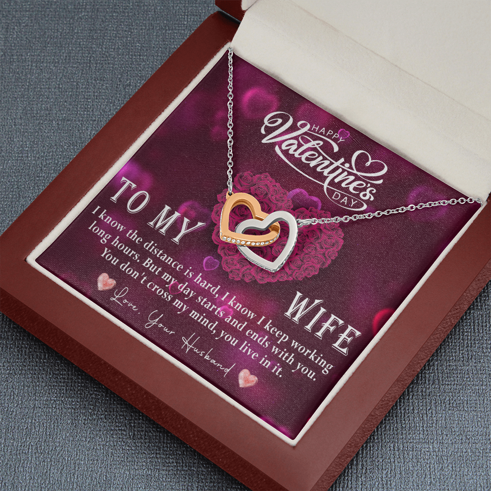 214D Love Necklace To my Wife, Necklace Love for Wife, from Husband, Valentine Gift