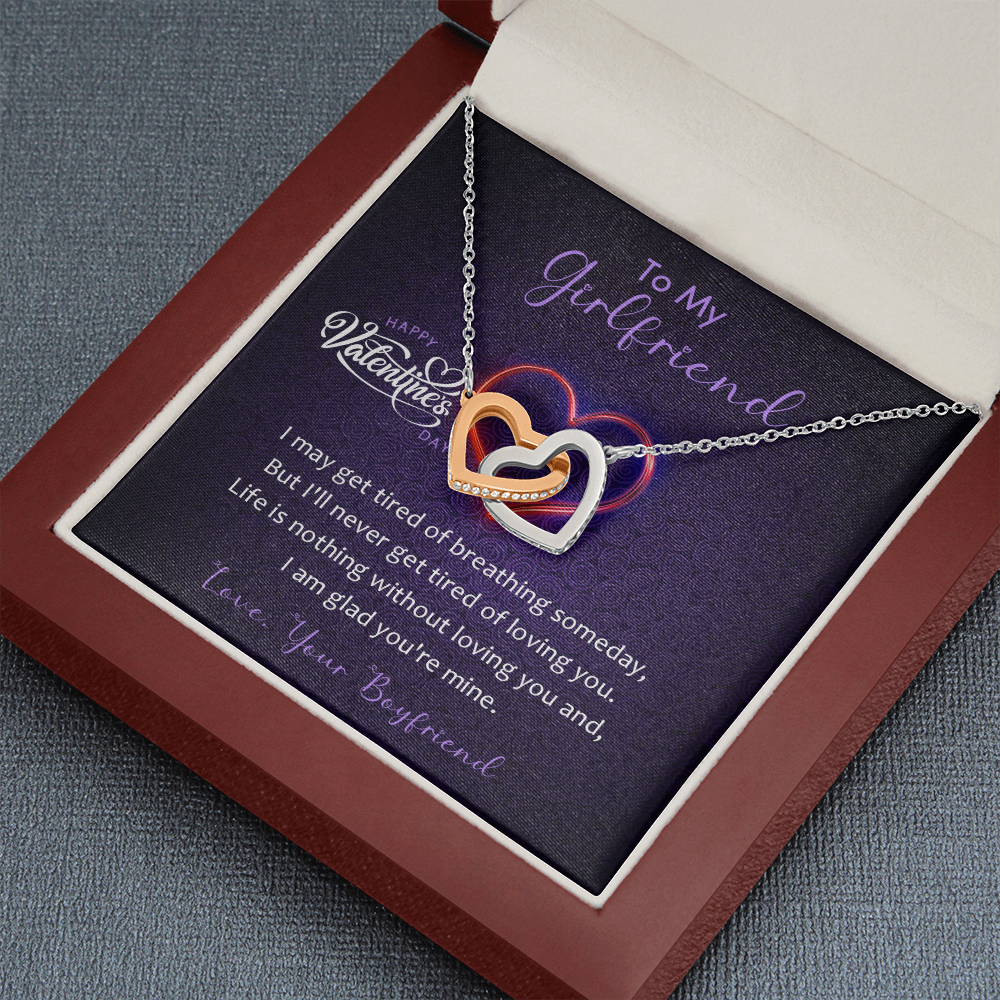 185D To my Girlfriend, Women Necklace Gift from Boyfriend, Valentine's Day Gift