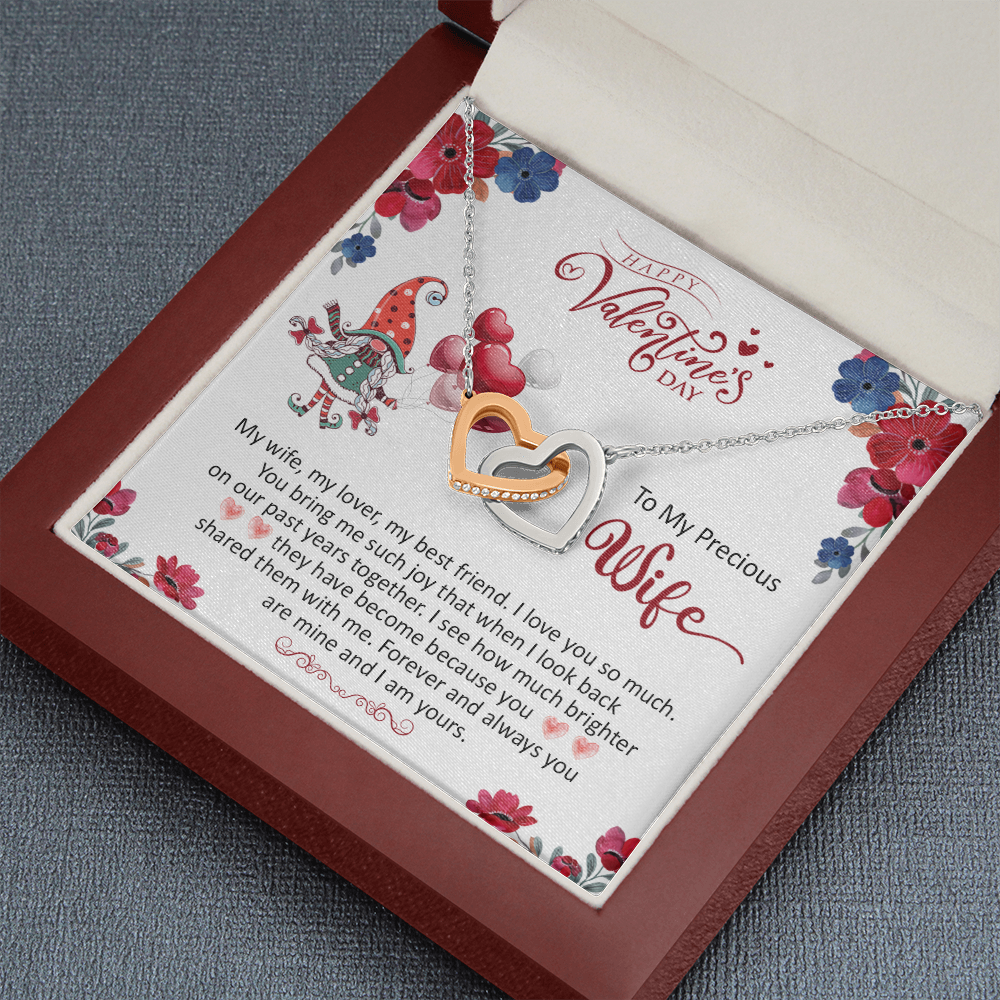 200D To my Precious Wife, Wife Necklace Valentine Gift, my Wife Necklace, I Love You