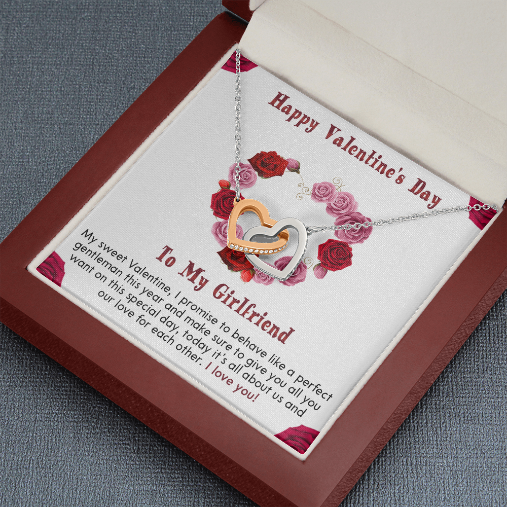 210D Necklace To my Girlfriend, I LOVE YOU Necklace, Happy Valentine's Day Gift