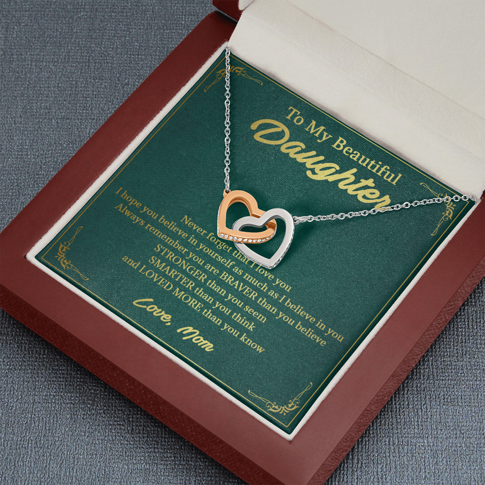 146D Necklace To My Beautiful Daughter, Perfect Gift for Daughter, I Love You More