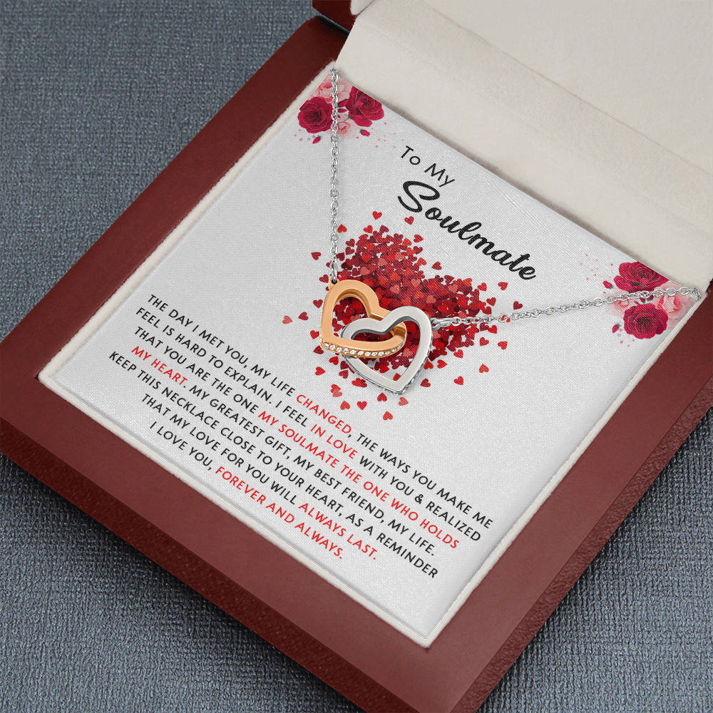 176D Necklace To My Soulmate, Necklace Gift for Women, I LOVE YOU Forever & Always