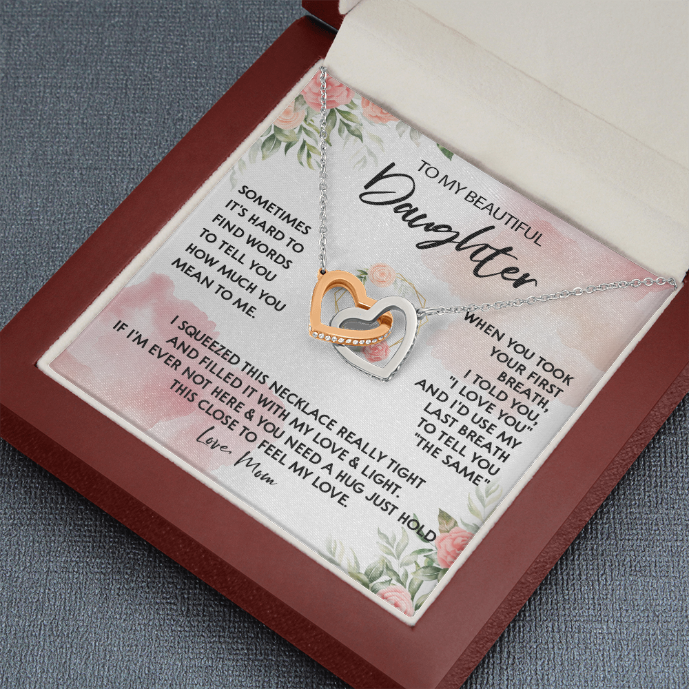 131D Necklace To My Beautiful Daughter, Gift for Daughter from Mom, Birthday Gift