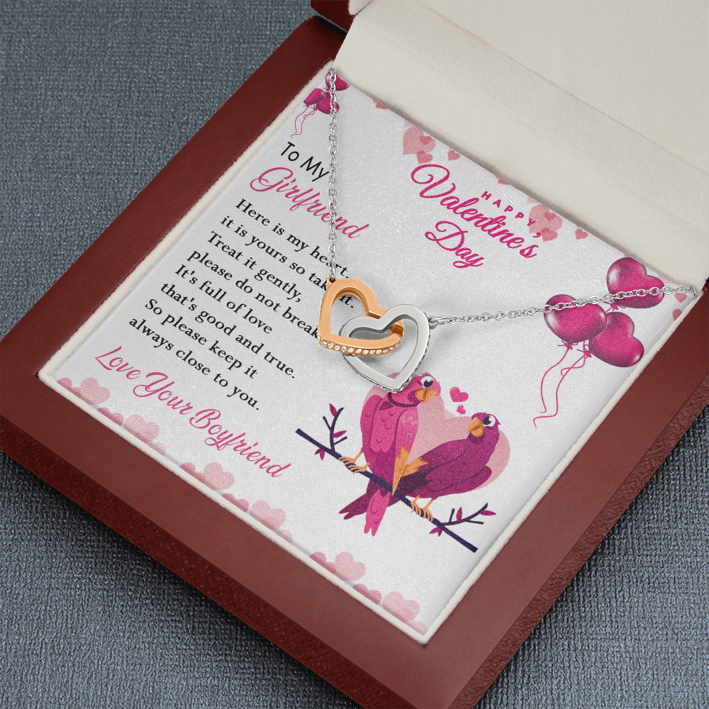 216D Happy Valentine's Day Gift, Necklace To my Girlfriend, Necklace Love Couple Bird