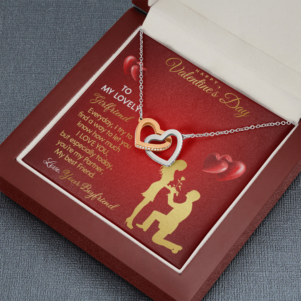 203D Necklace To my Lovely Girlfriend, You Are My Life, Happy Valentine's Day Gift