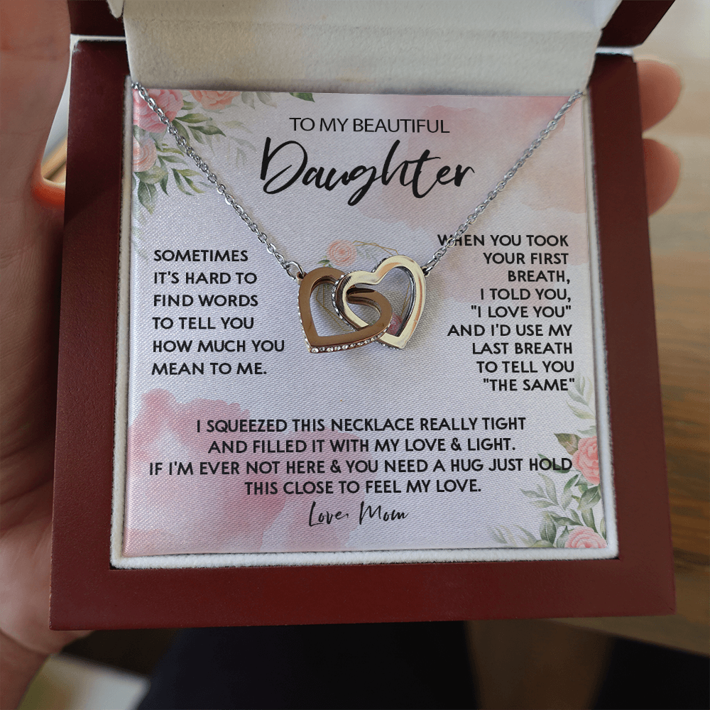 131D Necklace To My Beautiful Daughter, Gift for Daughter from Mom, Birthday Gift