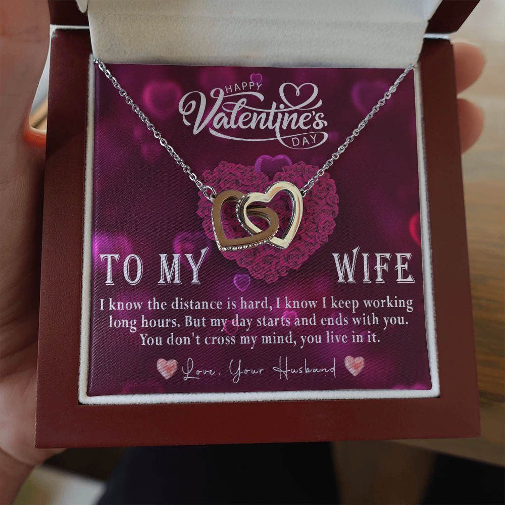 214D Love Necklace To my Wife, Necklace Love for Wife, from Husband, Valentine Gift