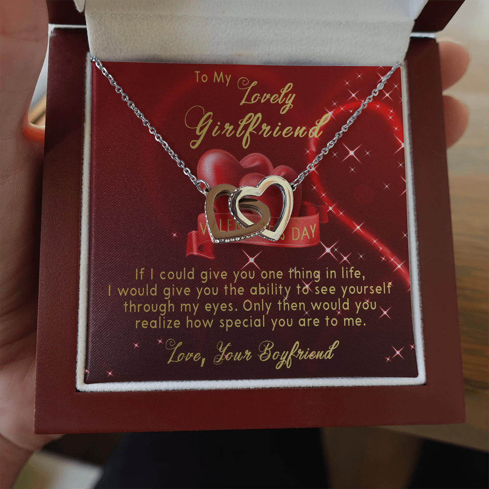 191D Necklace To my lovely Girlfriend, Women Girl Necklace, Valentine's Day Gift