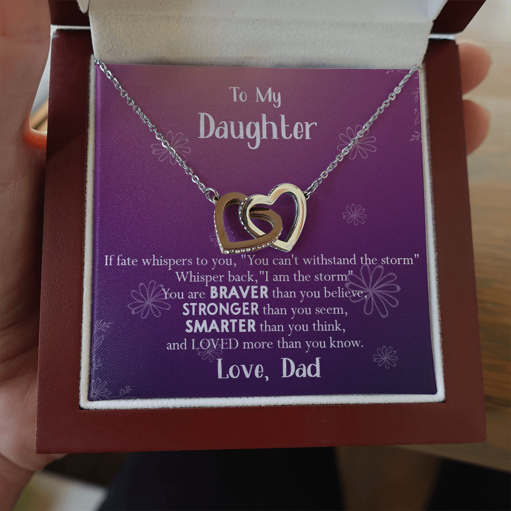 155D Necklace To My Daughter, Gift for Her, Women Necklace, Birthday Gift from Dad