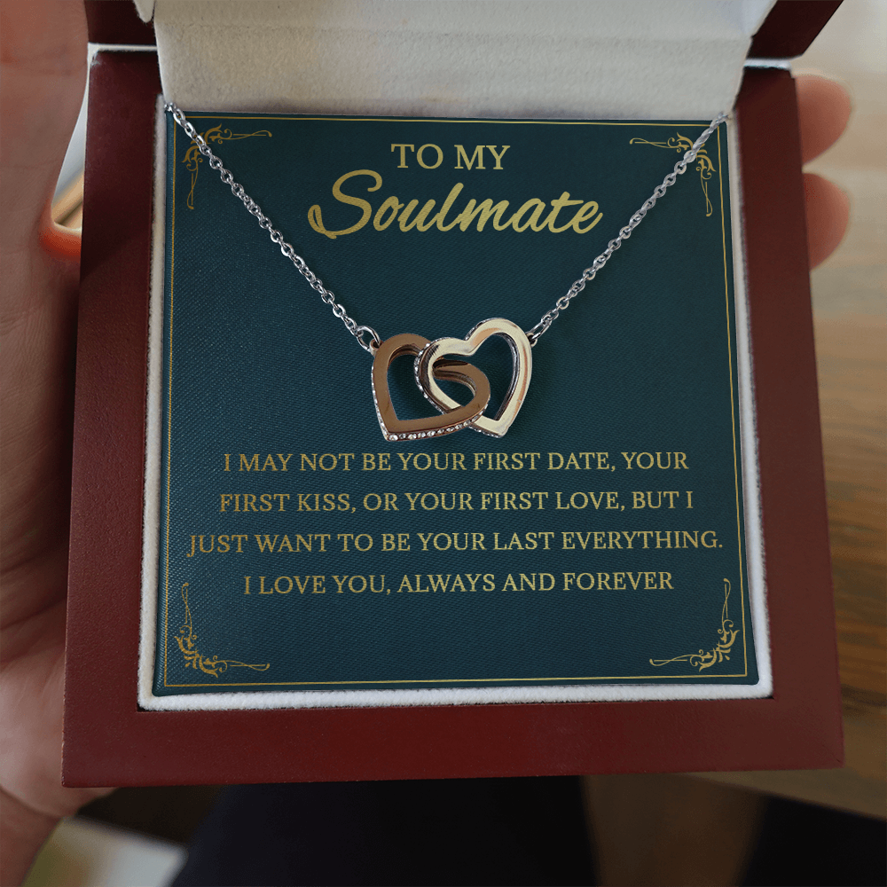 64D Necklace To My Soulmate, Love Gift for Her, Girlfriend Birthday from Husband