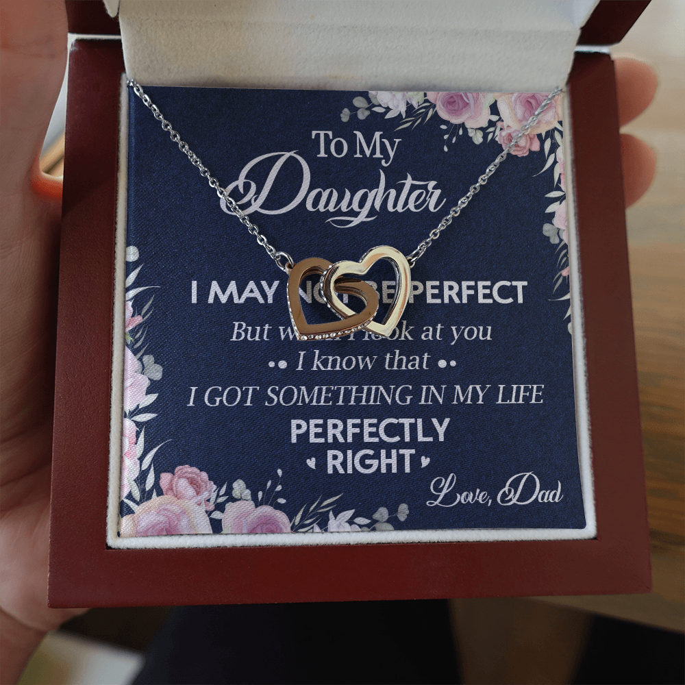 150D Necklace To My Daughter, Daughter Necklace Birthday Gift from Dad, I Love You