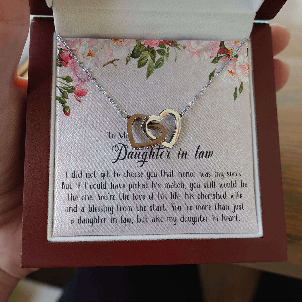 153D Necklace To My Daughter in law, Cute Necklace Gift from Dad Mom, Birthday Gift