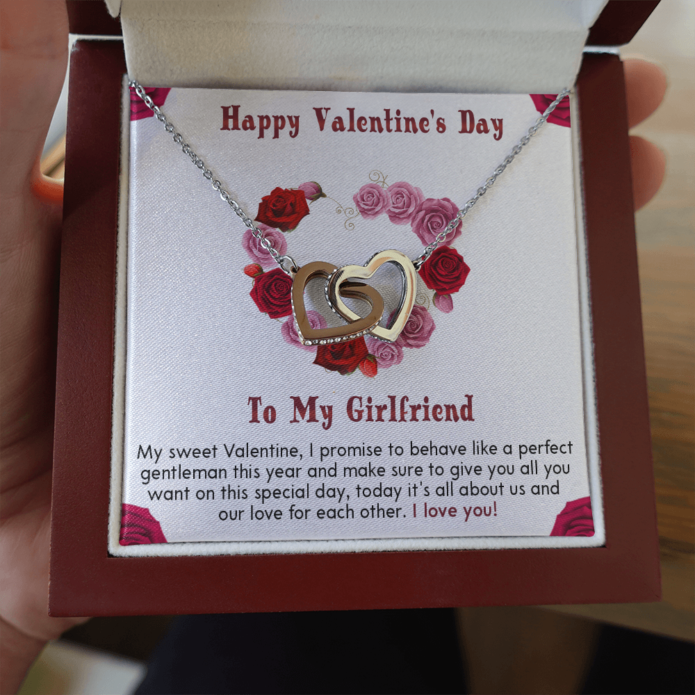 210D Necklace To my Girlfriend, I LOVE YOU Necklace, Happy Valentine's Day Gift